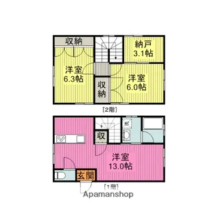 山口県岩国市御庄3丁目【一戸建】の間取り