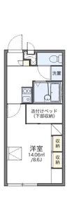 レオパレスくすの木【204号室】の間取り