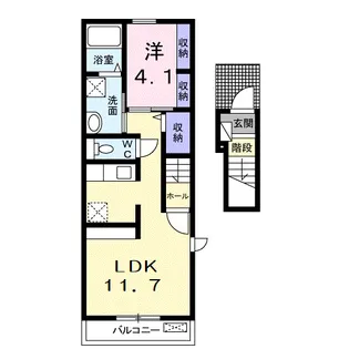 ウェール【2階】の間取り
