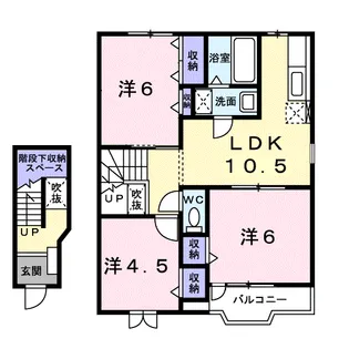 ニュークレストールウィンディア【2階】の間取り