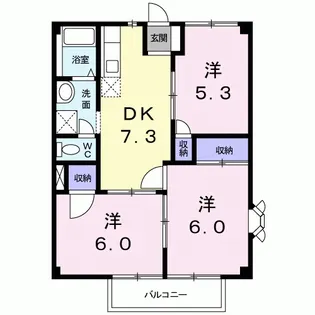 アメニティハイツ【2階】の間取り