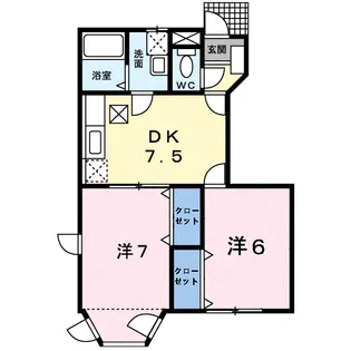 フレグランス望B【1階】の間取り