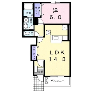 ノーブルR・S A【1階】の間取り