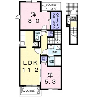 ミル アージュC【2階】の間取り