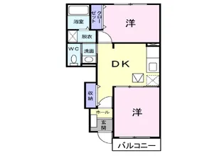 ツイン・パディーB【1階】の間取り