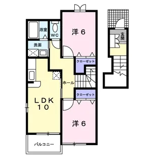 グリーンコート C【2階】の間取り
