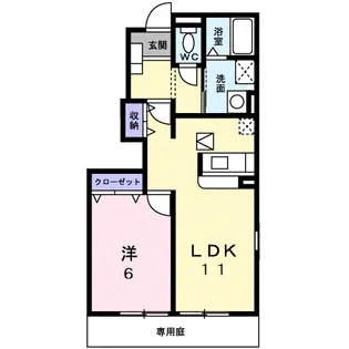 グリーンコート C【1階】の間取り