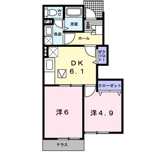 グリーンホームⅡ【1階】の間取り