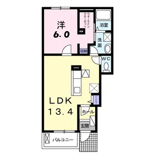 ピュアみのり【1階】の間取り
