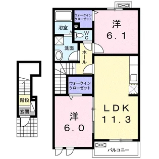 ラッフィナート カーサ【2階】の間取り