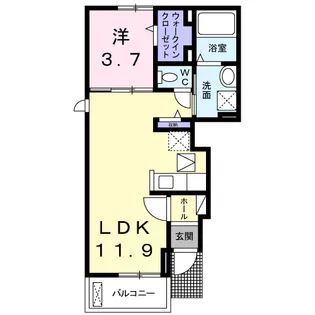 コーポM A【1階】の間取り