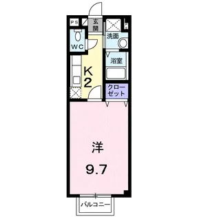 ニューエルディム横山【1階】の間取り