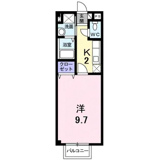 ニューエルディム横山【1階】の間取り