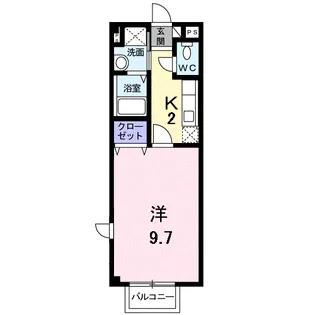 ニューエルディム横山【2階】の間取り