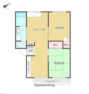 村中ハイツNO.2【102号室】の間取り