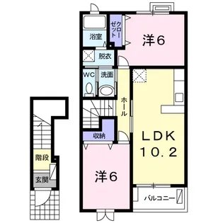 ディアコートC【2階】の間取り