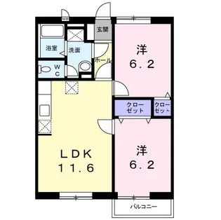 セントラル天花【2階】の間取り