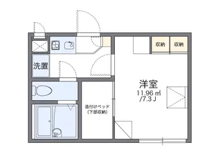 レオパレス清恵Ⅱ【102号室】の間取り