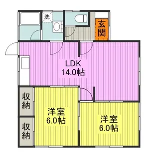 山口県岩国市牛野谷町3丁目【一戸建】の間取り