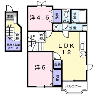 ベルピアハイツB【2階】の間取り