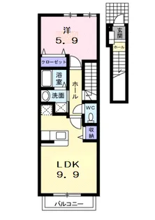ソレイユ・ルヴァンⅠ【2階】の間取り