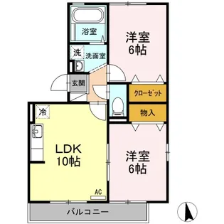 サウスサイド・テラス【3階】の間取り