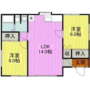 山口県岩国市門前町3丁目【一戸建】の間取り