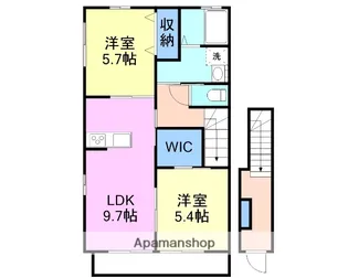 プランドールⅢ【2階】の間取り