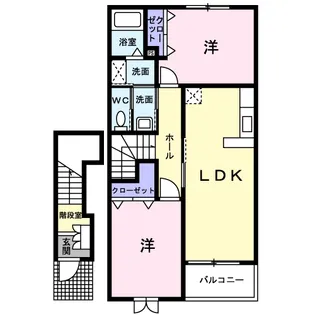 アグレブルS・A【2階】の間取り