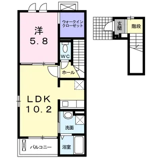 フェルト プラース A【2階】の間取り