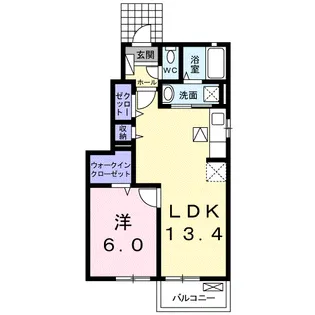 ヴィラ リヴィエール A【1階】の間取り
