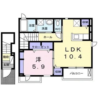 プリムヴェール・アンジュ【2階】の間取り