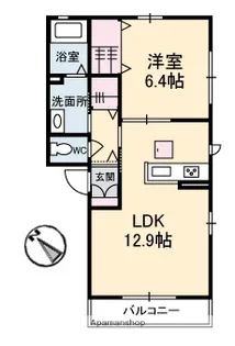 ガーデンレジオ和木【102号室】の間取り