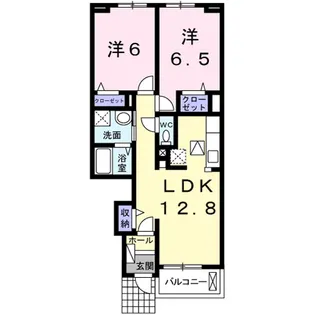 カーサ ブリオ 大内問田 Ⅰ【1階】の間取り