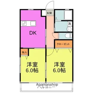 レトア国府A棟【2階】の間取り