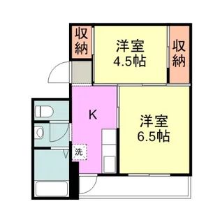 ヴィラナリー築出 1号棟【401号室】の間取り
