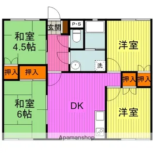 美和ハイツ【3階】の間取り
