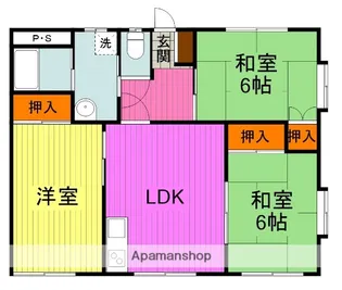 美和ハイツ【3階】の間取り