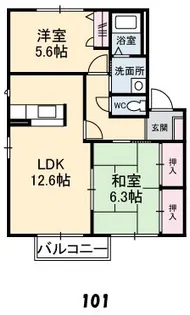 フォーリスト B【1階】の間取り
