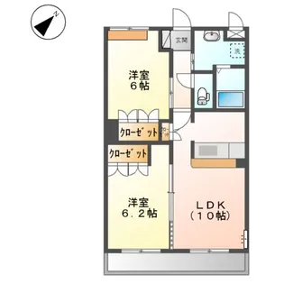 メゾン・ド・ヴェルジュ【2階】の間取り