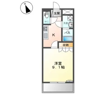 ウィルタウン【205号室】の間取り