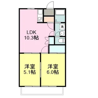 グランビュー平田【1階】の間取り