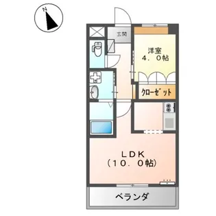 グランディール【202号室】の間取り