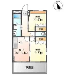 スカイヒルズ光 朝日【1階】の間取り