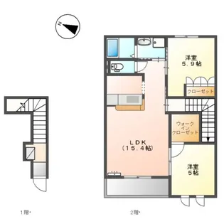 サンシャイン森ノ木【203号室】の間取り
