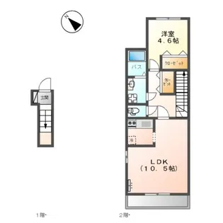 コンフォース矢原【2階】の間取り