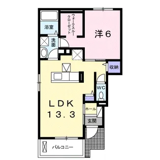 シャトレ・カズA【1階】の間取り