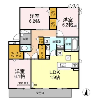 エンジェル フタミ【3階】の間取り