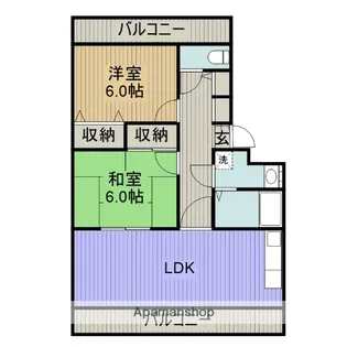 グランベージュB棟【2階】の間取り