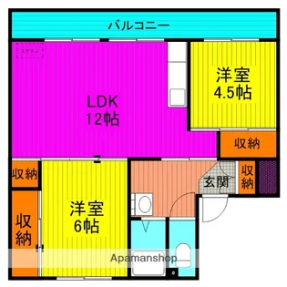 ヴィラナリー菅内Ⅱ【3階】の間取り